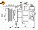 32263 NRF AIR CONDITIONING COMPRESSOR VW A4 A6 6SEU14C