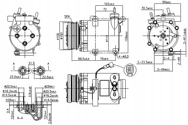 Compresor de aire acondicionado Nissens 89327