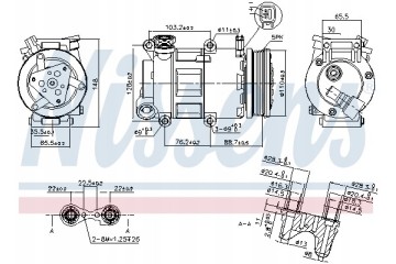 Compresor de aire acondicionado Nissens 89327