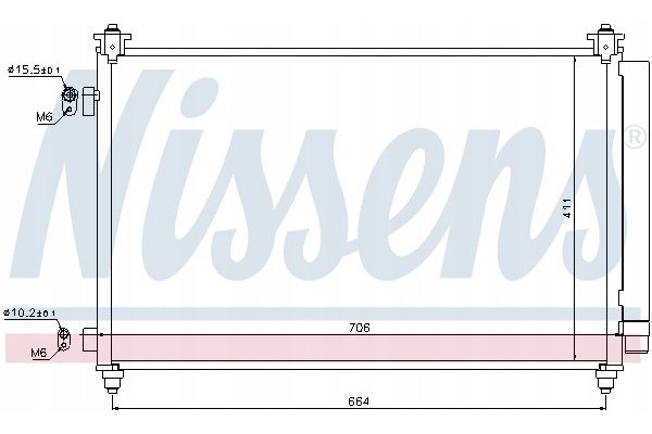 Condenser air conditioning NISSENS 940253 Catalog number of the part 940253
