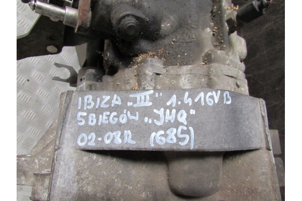 GEARBOX JHQ SEAT IBIZA III 02 08R 1 4B 16V Transmission type manual