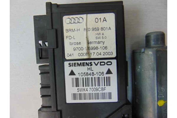 8E0959801A MOTOR ELEVALUNAS TRASERO IZQUIERDO AUDI A4 AVANT (8E) 2.5 TDI (120kW) 2003 8E0959801A 176313 AUDI - 3