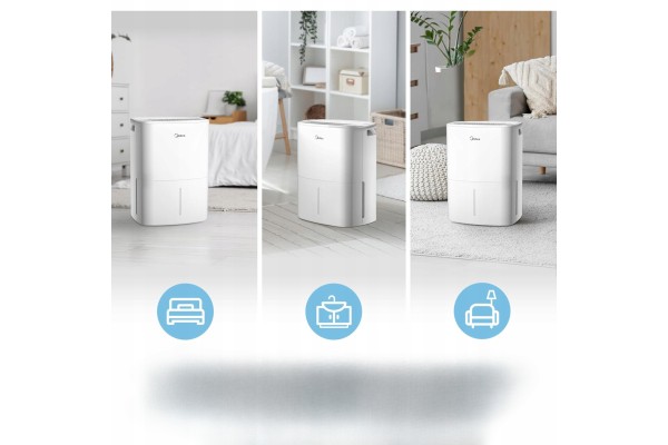 Deshumidificador Midea 12L para 35m², Silencioso, con App y Depósito