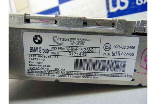 6975015 SISTEMA AUDIO / RADIO CD BMW SERIE 3 TOURING (E91) 320d 2006 6975015 177213 BMW - 1