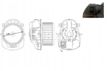 BLOWER AIR SUPPLY FAN AB 258 000S MAHLE Catalog number of the part AB 258 000S