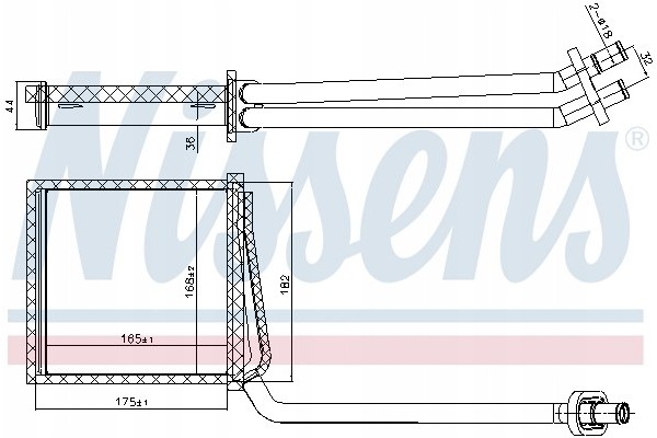 Heat exchanger interior heating NISSENS 707217 Part manufacturer Nissens