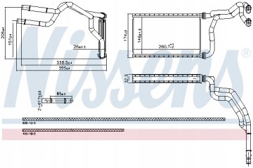 Heat exchanger interior heating NISSENS 707300 Part manufacturer Nissens