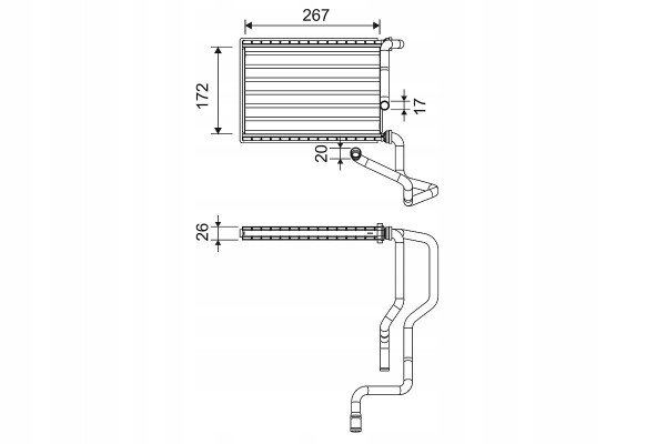 Heat exchanger interior heating VALEO 811579 Part manufacturer Valeo