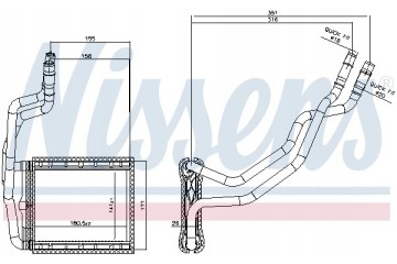 Heat exchanger interior heating NISSENS 707211 Part manufacturer Nissens