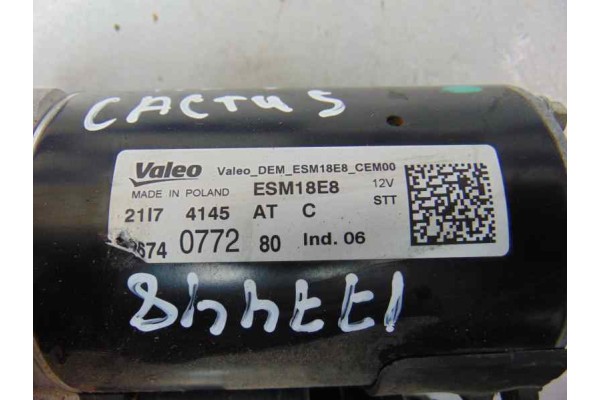 9674077280 MOTOR ARRANQUE CITROEN C4 CACTUS Feel 2018 9674077280 177448 CITROEN - 6
