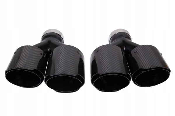 CARBON SILENCER TIP SET 4x fi 102mm M768 mounting 70mm LEFT RIGHT