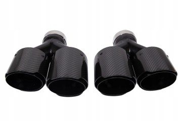 CARBON SILENCER TIP SET 4x fi 102mm M768 mounting 70mm LEFT RIGHT