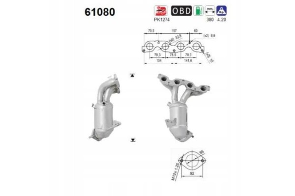 Catalyst Hyundai i30 Kia CEE D 1 4 2014