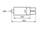 End Silencer Mugen Bass Universal WM Sport 93847 2x80 input 58 Catalog number of the part 93847