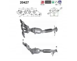 CATALYST 20427 AS FORD VOLVO C MAX C30 FOCUS
