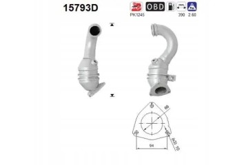CATALYST EURO EMISSION 5 15793D AS CITROEN Packaging status original