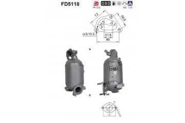 PARTICULATE FILTER FAP DPF FD5118 AS HYUNDAI