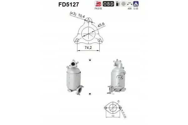 FILTR CZASTEK STALYCH FAP DPF FD5127 AS HYUNDAI
