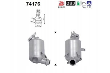 AS CATALYTIC CONVERTER RENAULT THALIA 1 0 17 SANDERO EURO LOGO 6 Packaging status original