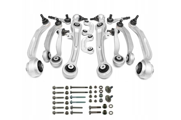 SET OF CONTROL ARMS SET AUDI A6 C6 4F2 4F5 2004 2011 PETER STEINER SCREWS