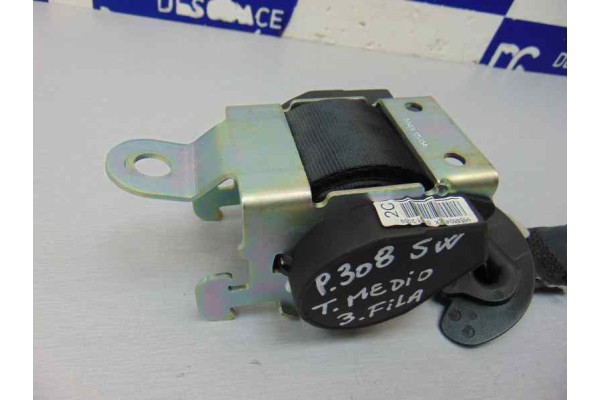 3 FILA CINTURON SEGURIDAD TRASERO CENTRAL PEUGEOT 308 SW