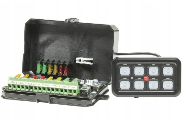 CONTROL PANEL 8 SWITCHES LED DIODE BLUE OFF ROAD STICKERS SET Part manufacturer Batpol