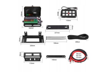 CONTROL PANEL 8 SWITCHES LED DIODE BLUE OFF ROAD STICKERS SET Quality of parts according to GVO P replacement with original qual
