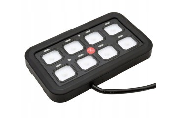 CONTROL PANEL 8 SWITCHES LED DIODE BLUE OFF ROAD STICKERS SET Packaging status original