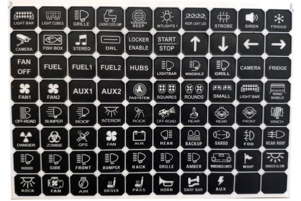 Panel de Control Batpol 8 Interruptores con Retroiluminación Azul