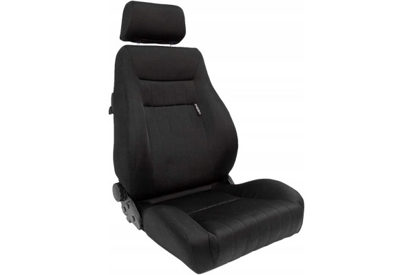 Sports car seat AutoStyle Retro SS 64Z with rails black retro