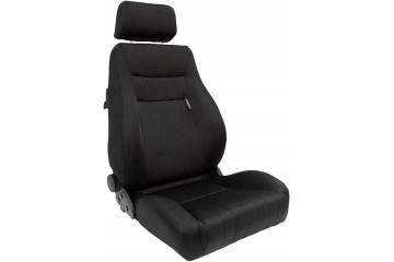 Sports car seat AutoStyle Retro SS 64Z with rails black retro