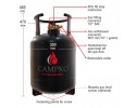 Gas cylinder 7 5kg multi with multivalve 80 Campko KompasKampery Catalog number of the part Campko75