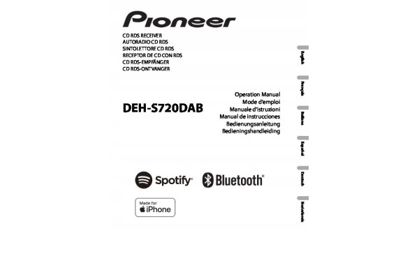 PIONEER DEH S720DAB RADIO BLUETOOTH DAB CD USB MP3 Car type 4x4 SUV RVs passenger cars