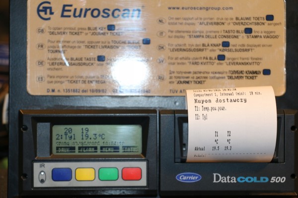 Termógrafo Registrador de Temperatura Carrier DataCold 600 12-00752-6