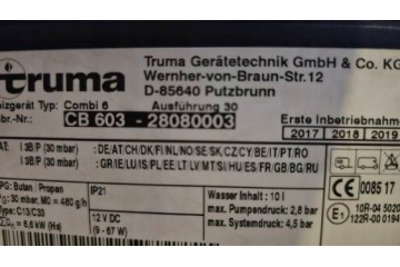 Complete Truma Combi 6 heating boiler hot water 10L motorhome trailer Packaging status replacement