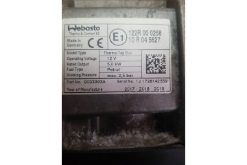 Parking heater Webasto Skoda Octavia Mk3 5E 5Q0815005Q Product weight with unit packaging 5 kg