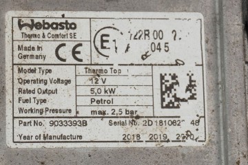 Calefactor estacionario Webasto VW Skoda Seat Audi 5Q0815005AF