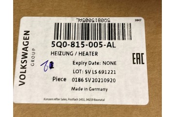 HEATING WEBASTO 5Q0815005AL SEAT SKODA AUDI VW 5WA815005C 5Q0815005AP Quality of parts according to GVO O original with manufact