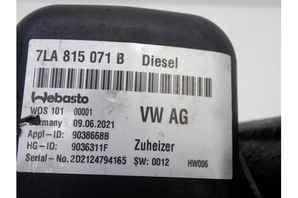 Kit Completo Calefactor Estacionamiento Webasto VW Transporter T6 T6.1