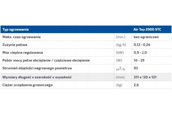 Calefactor WEBASTO Air Top 2000 STC 24V 2kW Diésel