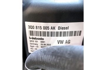 HEATING WEBASTO 3Q0815005AK VW SEAT SKODA AUDI NEW ORIGINAL Car type passenger cars