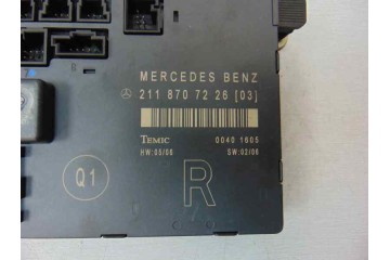 2118707226 CENTRALITA CIERRE MERCEDES-BENZ CLASE E (BM 211) FAMILIAR 280 T CDI 4-Matic (211.284) 2006 2118707226 183296 MERCEDES