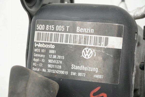 PARKING HEATER WEBASTO IN SKODA SEAT AUDI 5Q0815005T Catalog number of the original 9031112B