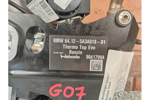 WEBASTO PETROL THERMO TOP EVO BMW G30 G31 G11 G01 G02 G05 G07 G07 5A3A018 Part manufacturer BMW OE