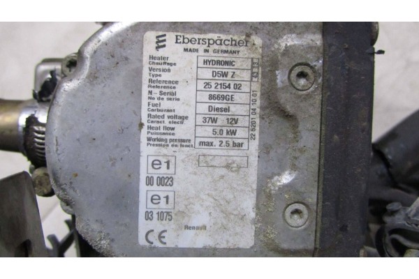 Calefacción Webasto para Renault Trafic II 2.0L 2013 - Ref 8200500397