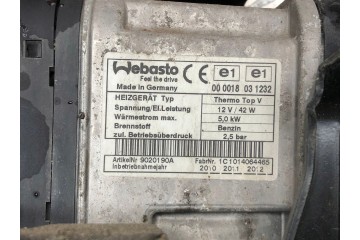 Parking heater Webasto Skoda Octavia Mk2 1Z 2010 Car type passenger cars