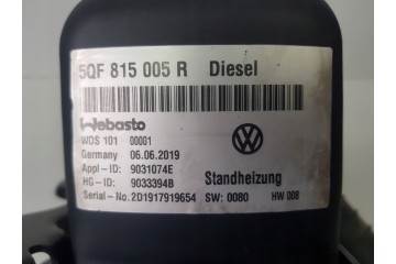 Parking heater Webasto Volkswagen Tiguan 5QF815005R Product weight with unit packaging 5 kg