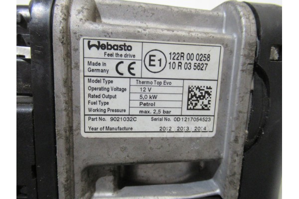 Webasto Thermo Top Evo VW Seat Skoda 9021032C
