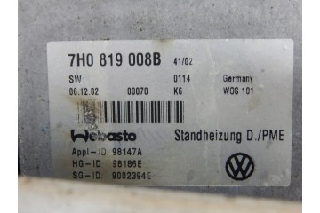 VW T5 WEBASTO Parking heater 7H0819008B Quality of parts according to GVO O original with manufacturer s logo OE