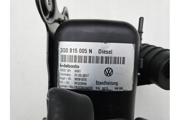Webasto Thermo Top Evo VW Passat B8 Skoda Superb 3Q0815005N Product weight with unit packaging 5 kg